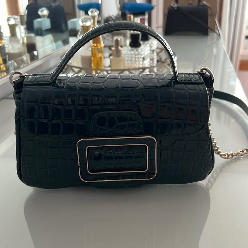 Zara emerald green crossbody bag